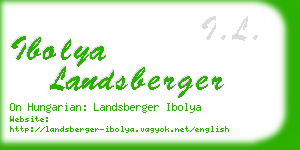 ibolya landsberger business card